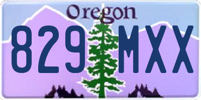 OR license plate 829MXX