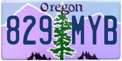 OR license plate 829MYB