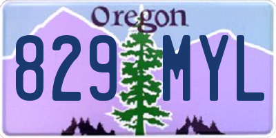 OR license plate 829MYL