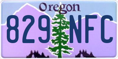 OR license plate 829NFC