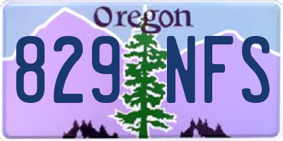 OR license plate 829NFS