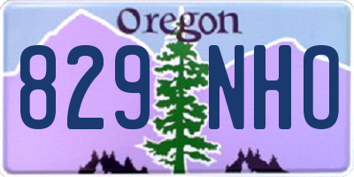OR license plate 829NHO