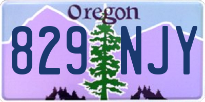 OR license plate 829NJY