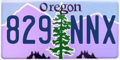 OR license plate 829NNX