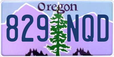 OR license plate 829NQD