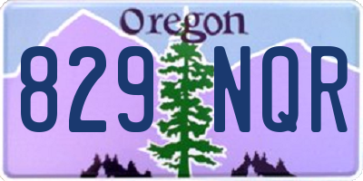 OR license plate 829NQR