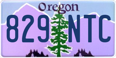 OR license plate 829NTC