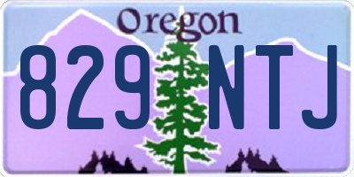 OR license plate 829NTJ