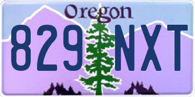 OR license plate 829NXT