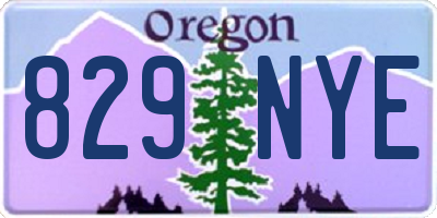 OR license plate 829NYE