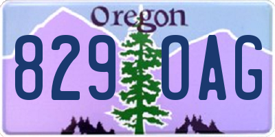 OR license plate 829OAG