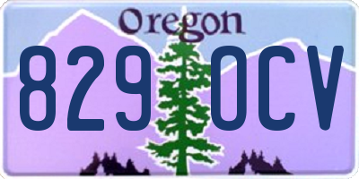 OR license plate 829OCV