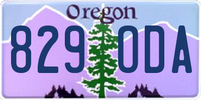OR license plate 829ODA