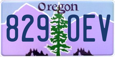 OR license plate 829OEV