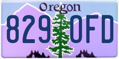 OR license plate 829OFD