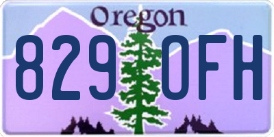 OR license plate 829OFH