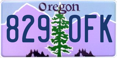 OR license plate 829OFK
