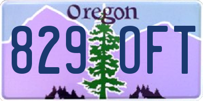 OR license plate 829OFT
