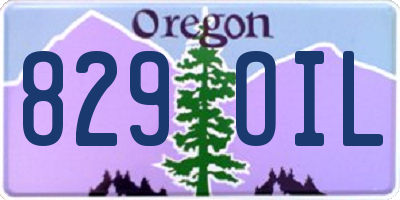 OR license plate 829OIL