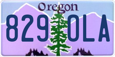 OR license plate 829OLA