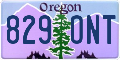 OR license plate 829ONT