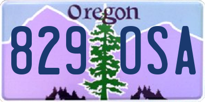 OR license plate 829OSA