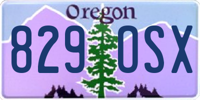 OR license plate 829OSX