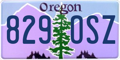 OR license plate 829OSZ