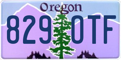 OR license plate 829OTF
