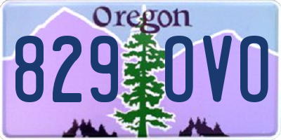 OR license plate 829OVO
