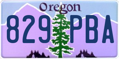 OR license plate 829PBA