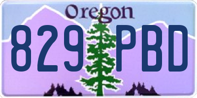 OR license plate 829PBD