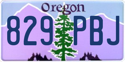 OR license plate 829PBJ