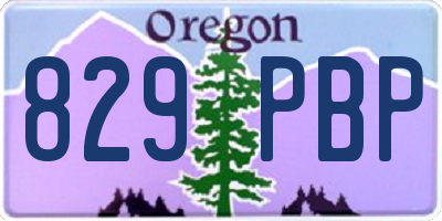 OR license plate 829PBP