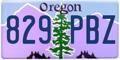 OR license plate 829PBZ