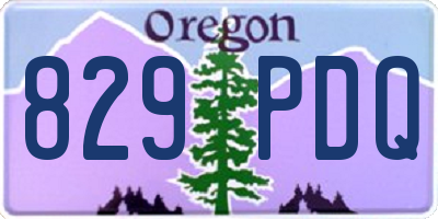 OR license plate 829PDQ