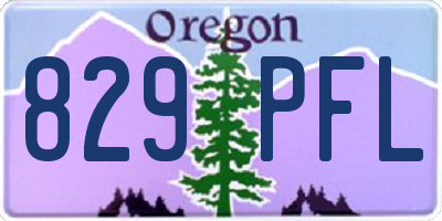 OR license plate 829PFL
