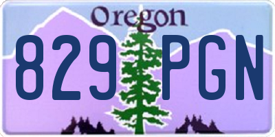 OR license plate 829PGN