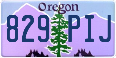 OR license plate 829PIJ