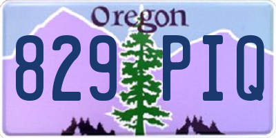OR license plate 829PIQ