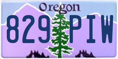 OR license plate 829PIW