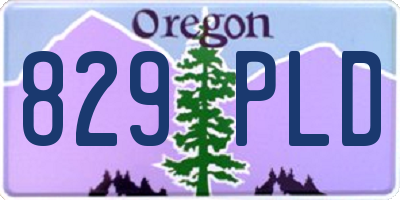 OR license plate 829PLD