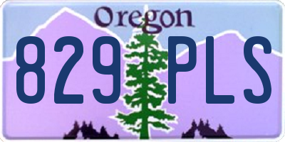 OR license plate 829PLS