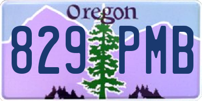 OR license plate 829PMB