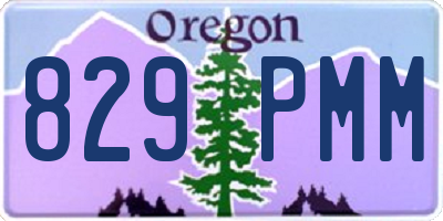 OR license plate 829PMM
