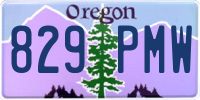 OR license plate 829PMW