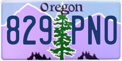 OR license plate 829PNO