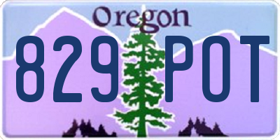 OR license plate 829POT