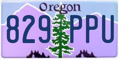 OR license plate 829PPU