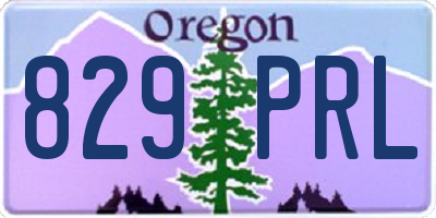 OR license plate 829PRL